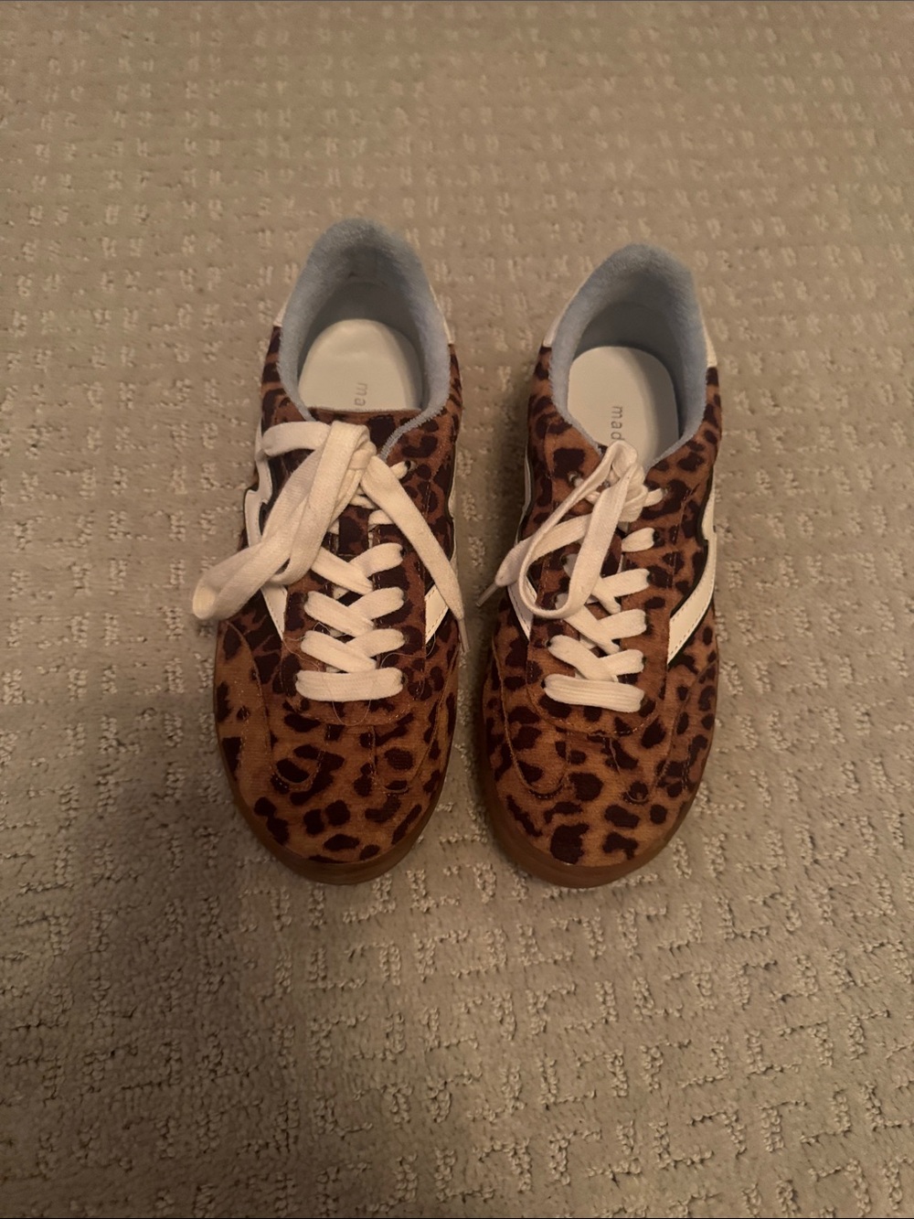 Madden Girl Leopard Print Sneakers with White Accents